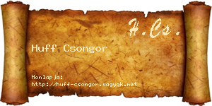 Huff Csongor névjegykártya