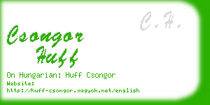 csongor huff business card